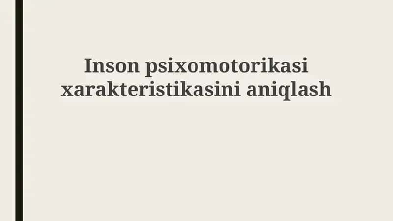 Psixomotor ko'nikmalar: Ta'rif va turlari