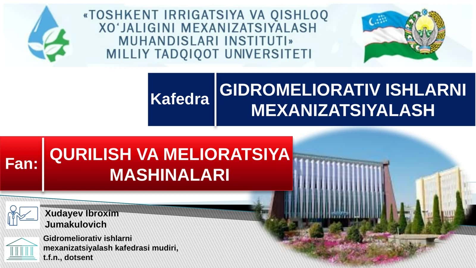 KANALLARNI TOZALASHVA TA’MIRLASH MASHINALARI