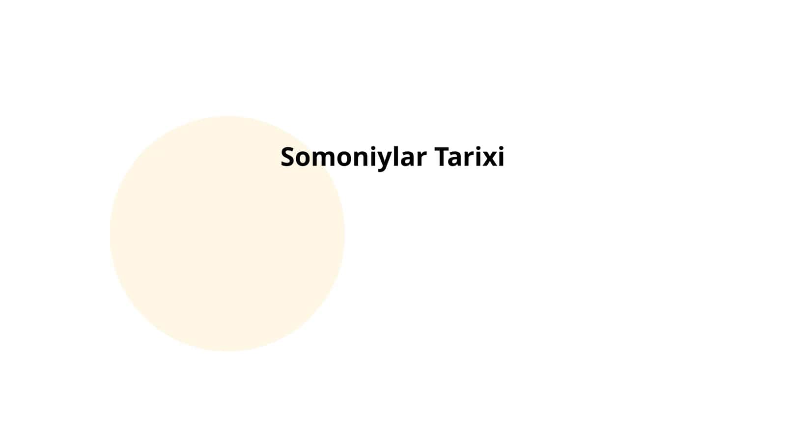 Somoniylar Tarixi