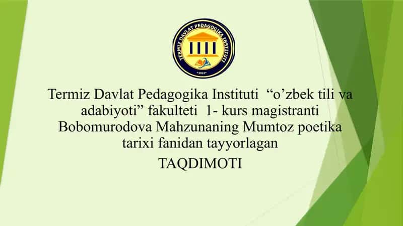 mumtoz tarixiy poetika