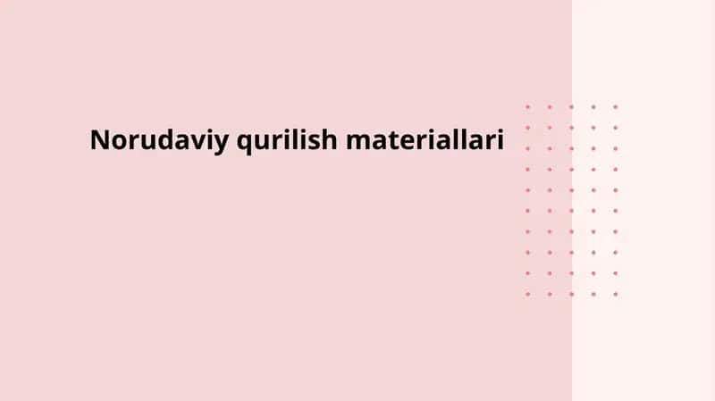 Norudaviy qurilish materiallari