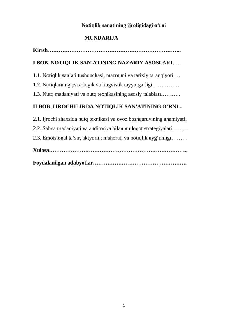 Notiqlik sanatining ijroligidagi o‘rni