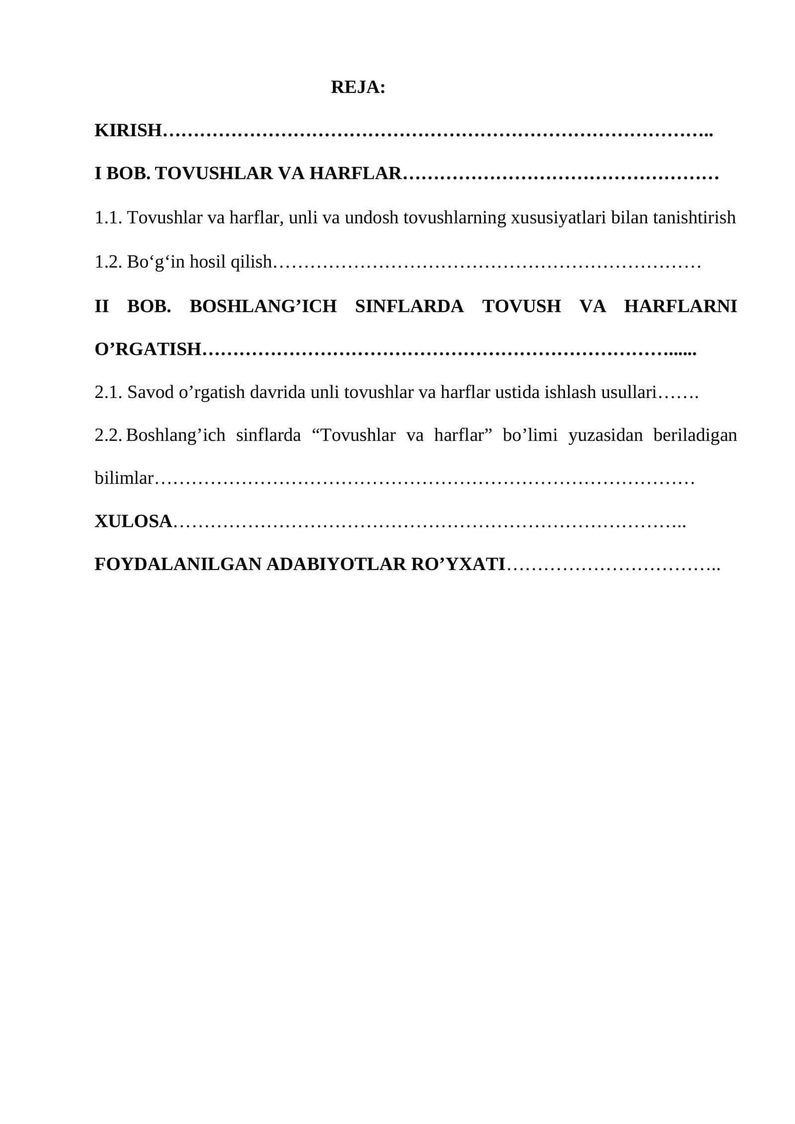 Tovushlar va harflar ustida ishlash usullari