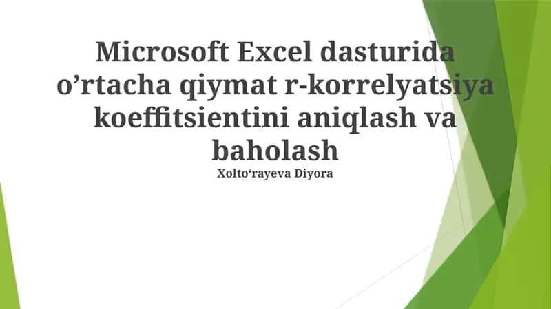 Ma'lumotlarni tayyorlash va import qilish