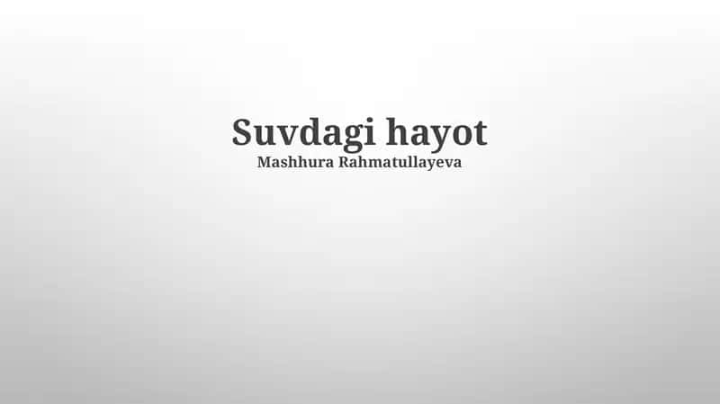 Suvdagi hayot