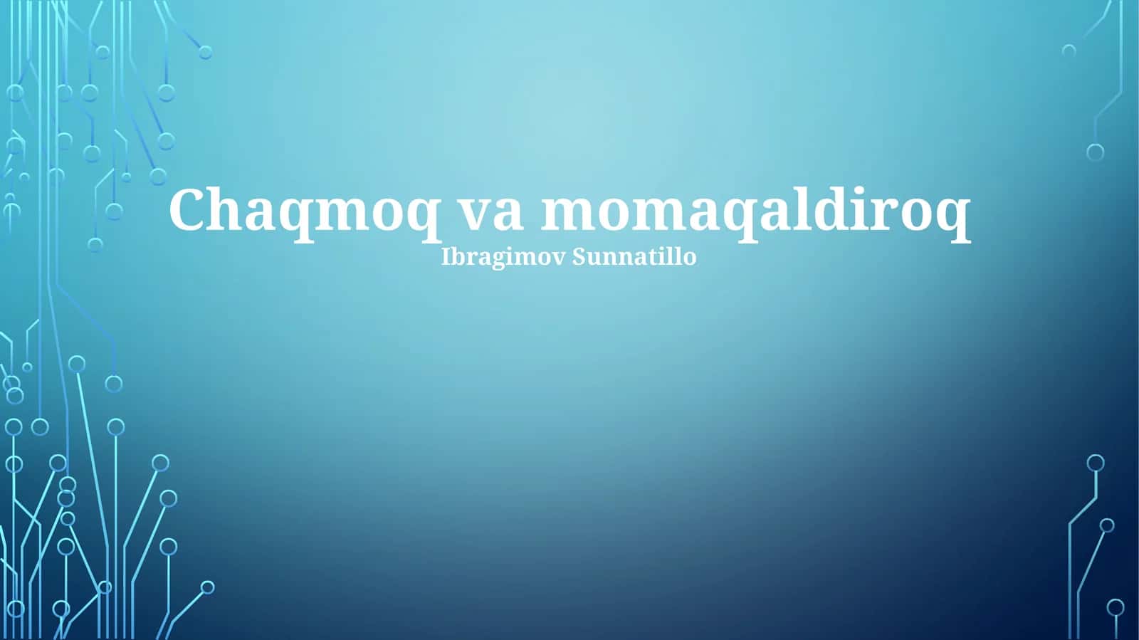 Chaqmoq va momaqaldiroq