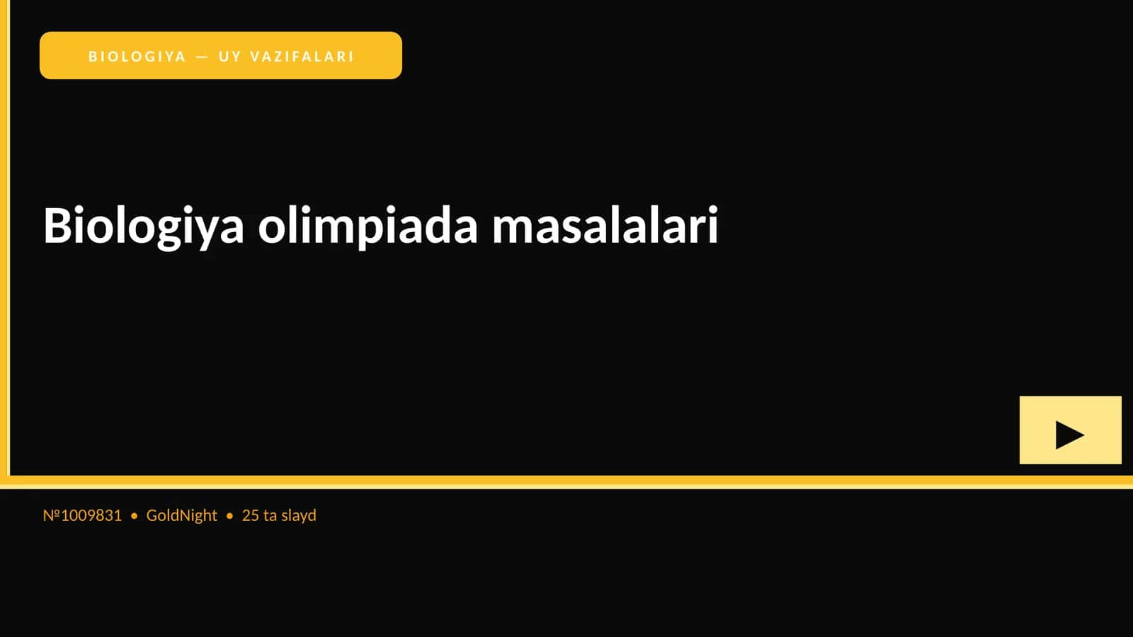 Biologiya olimpiada masalalari