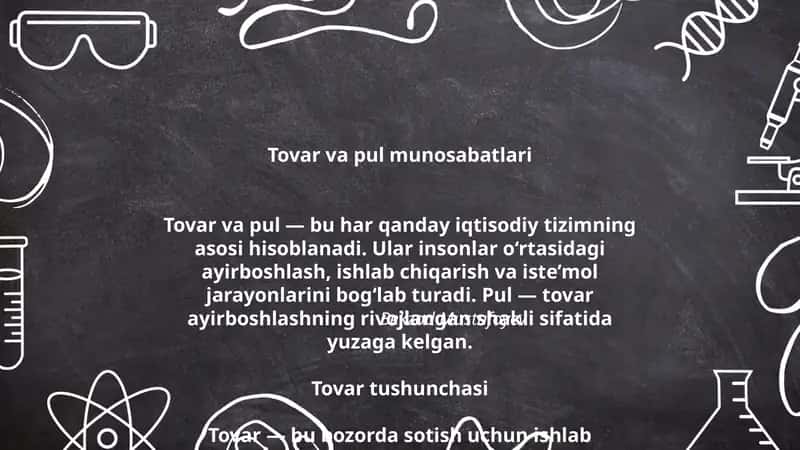 Tovar va pul munosabatlari