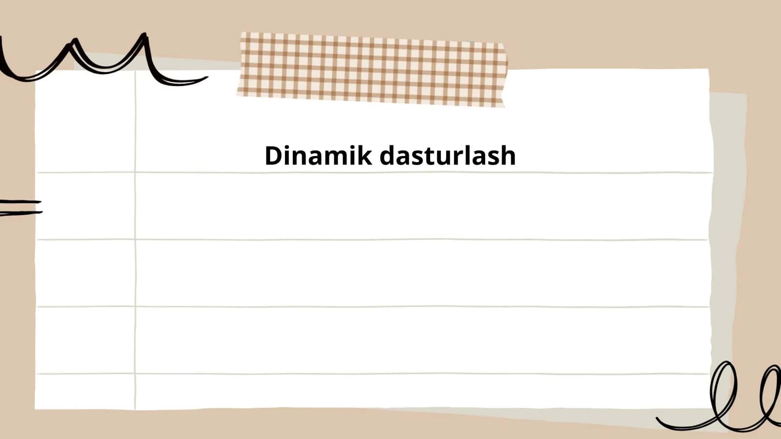 Dinamik dasturlash