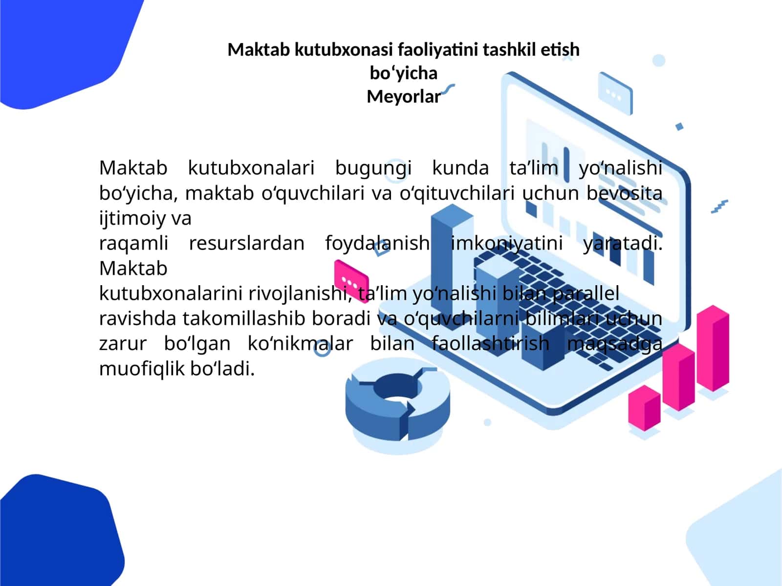 Maktabkutubxonasifaoliyatinitashkiletishbo‘yicha Meyorlar