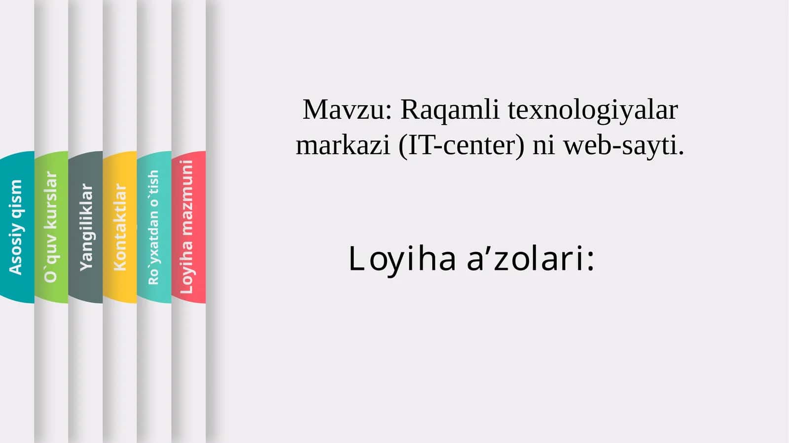 Raqamlitexnologiyalar markazi (IT-center) ni web-sayti