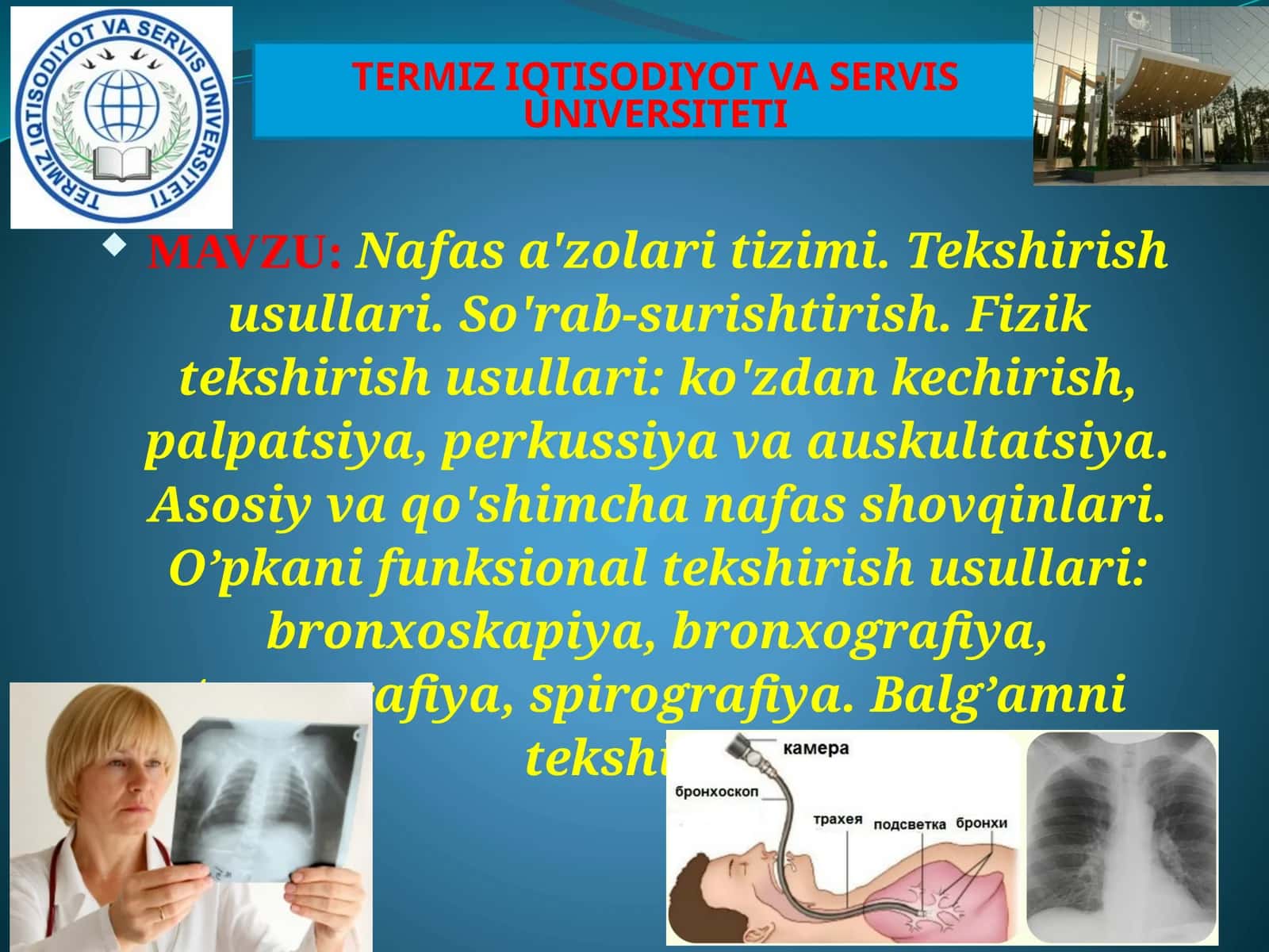 Nafasa'zolaritizimi.Tekshirishusullari.So'rab-surishtirish