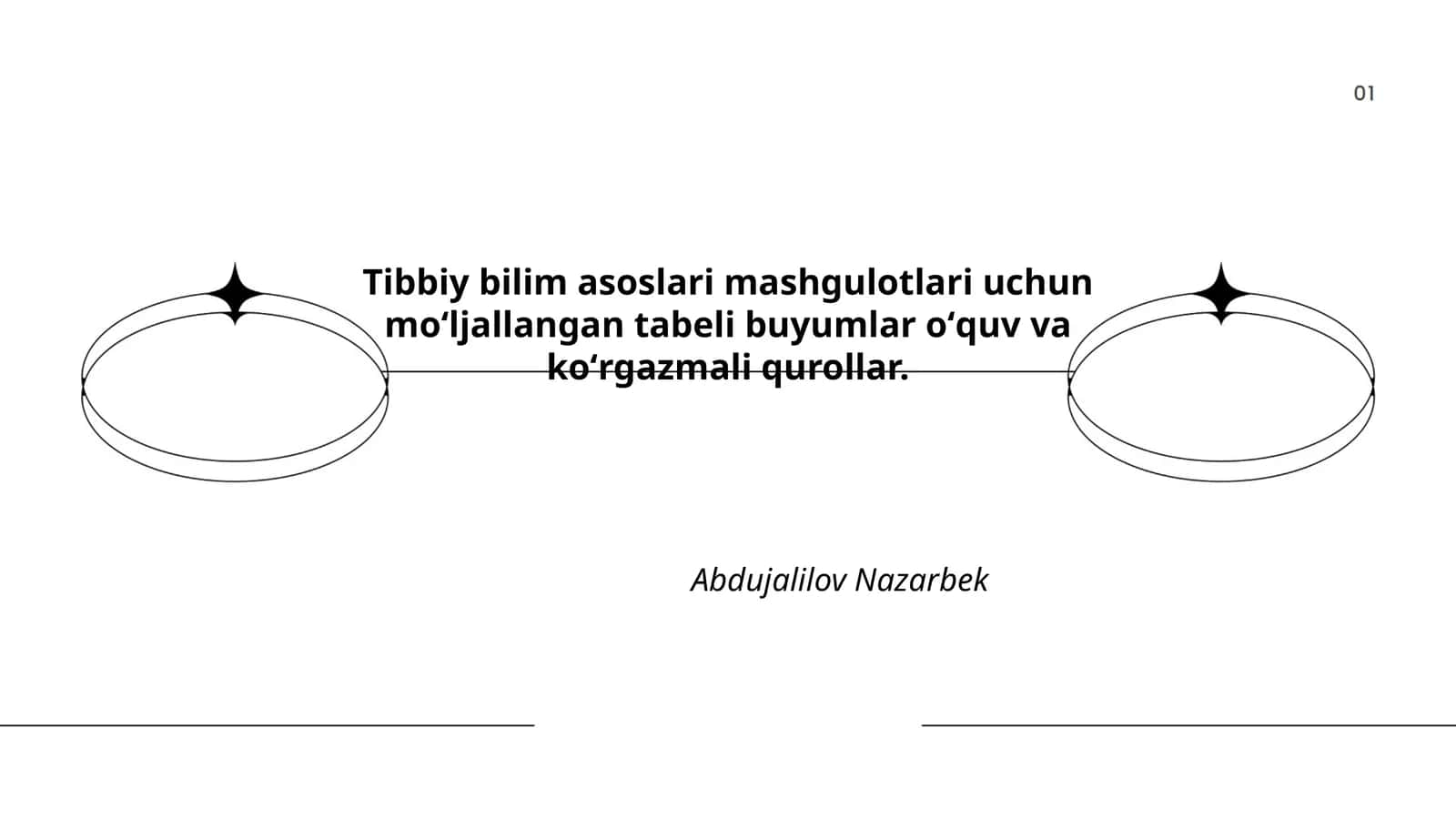 Tibbiy bilim asoslari mashgulotlari uchun moʻljallangan tabeli buyumlar oʻquv va koʻrgazmali qurollar