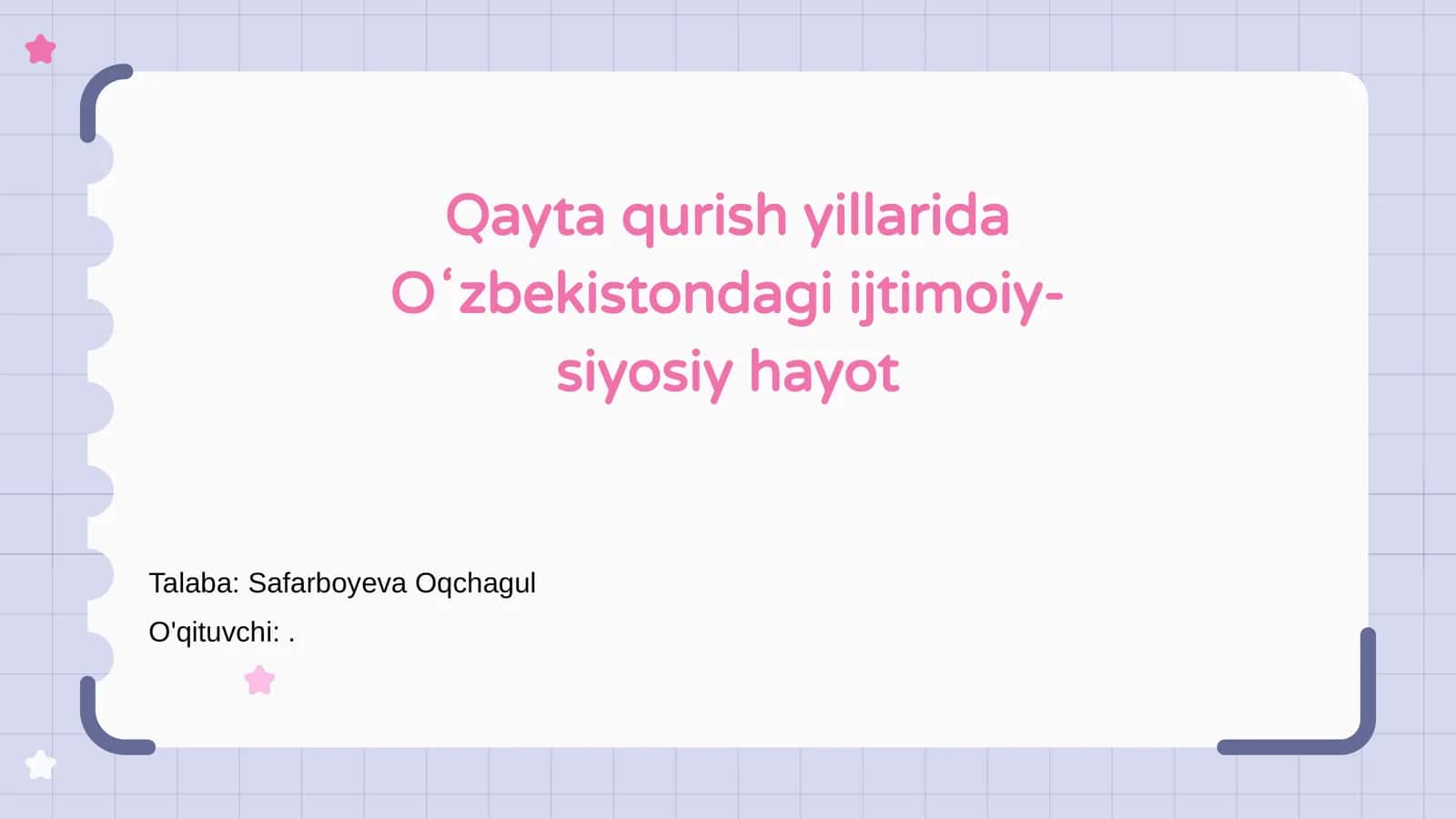 Qayta qurish yillarida Oʻzbekistondagi ijtimoiy-siyosiy hayot