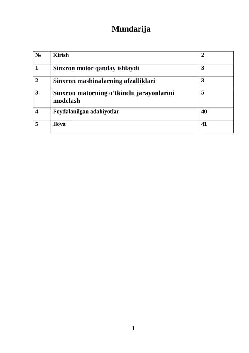 Sinxron mashinalarning afzalliklari