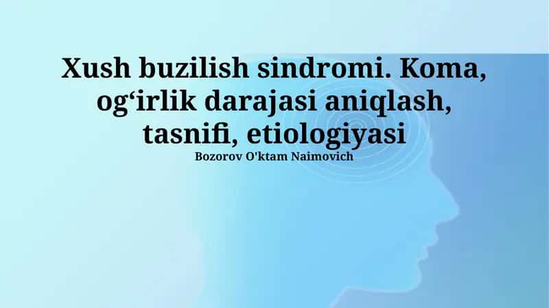 Xush buzilish sindromi