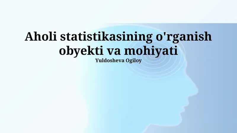 Statistik tadqiqotlar mavzusi