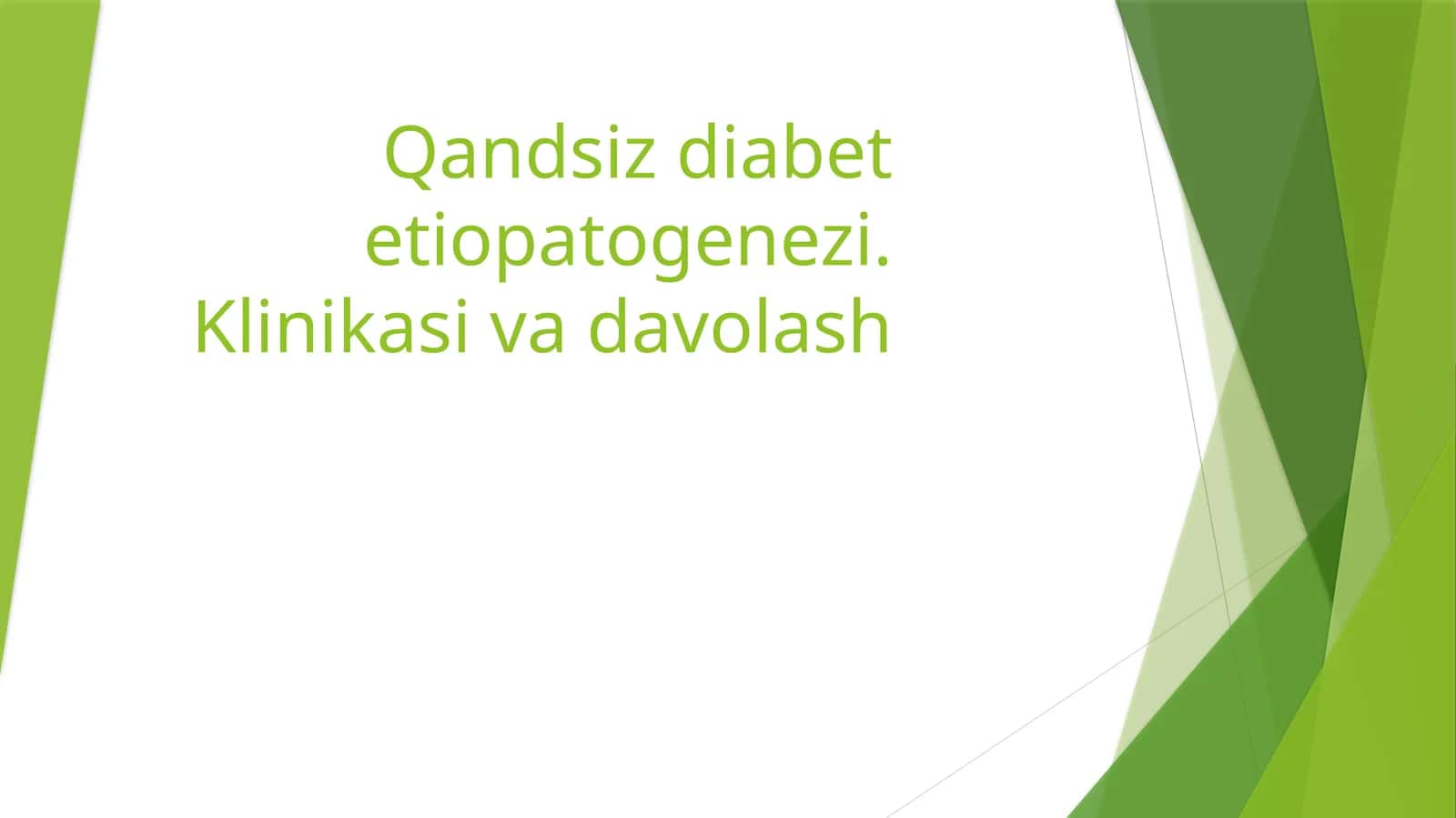 Qandsiz diabet