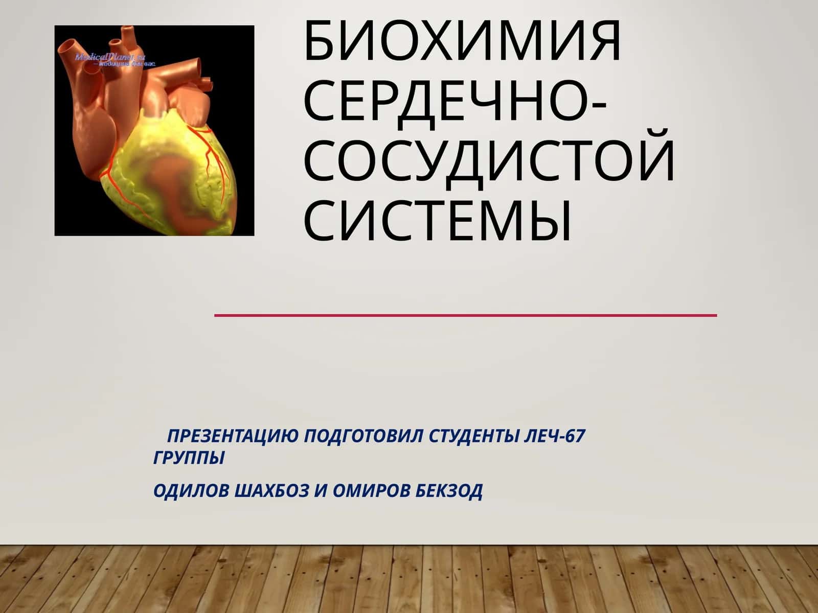 БИОХИМИЯ СЕРДЕЧНО-СОСУДИСТОЙ СИСТЕМЫ