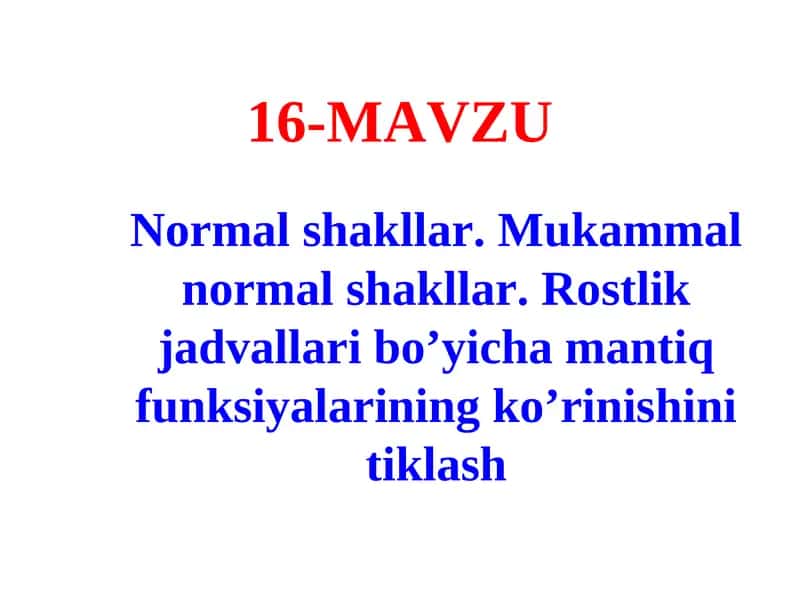 Normal shakllar