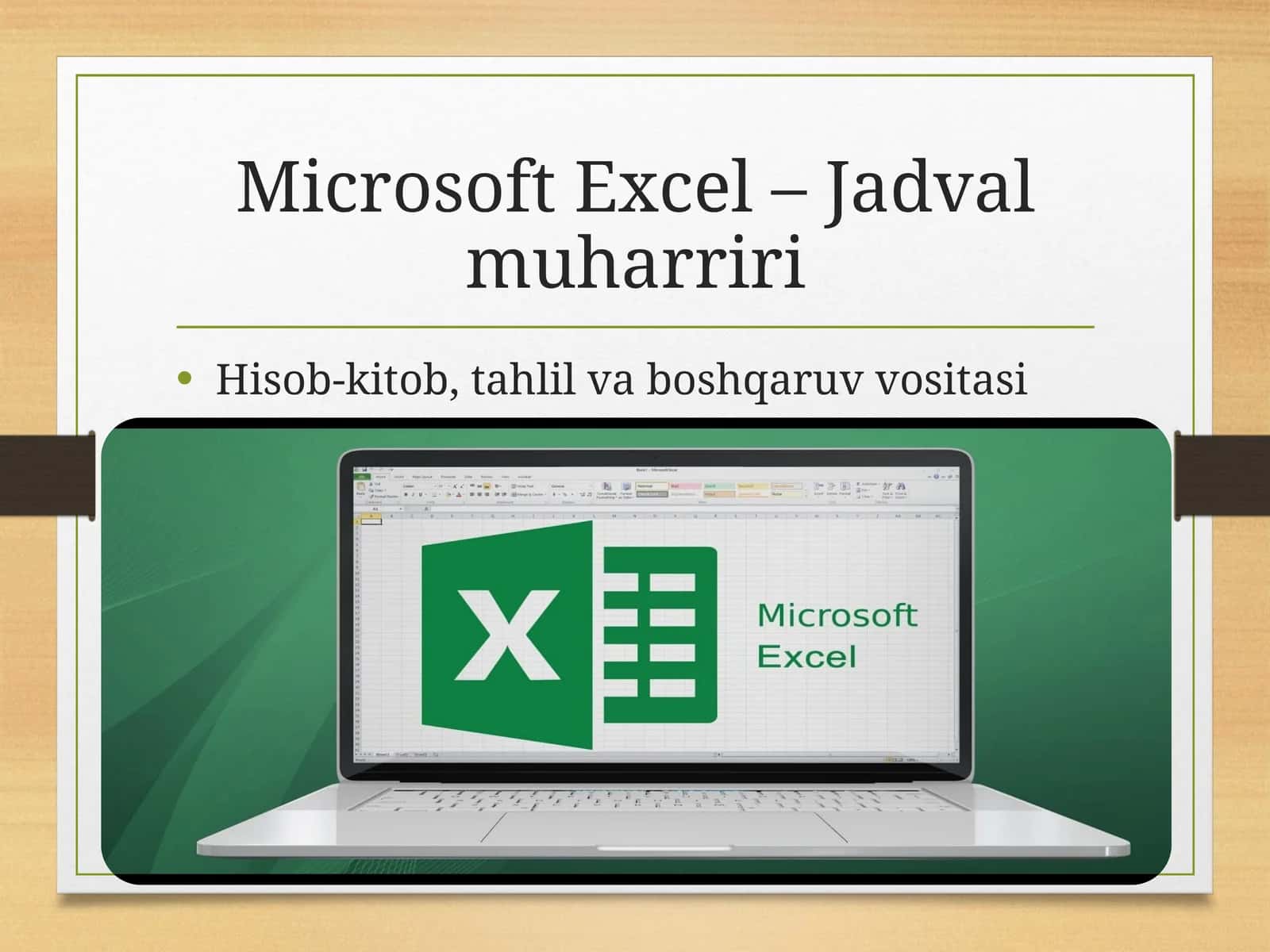 Microsoft Excel – Jadval muharriri