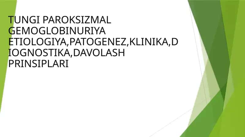 Paroksizmal tungi gemoglobinuriya
