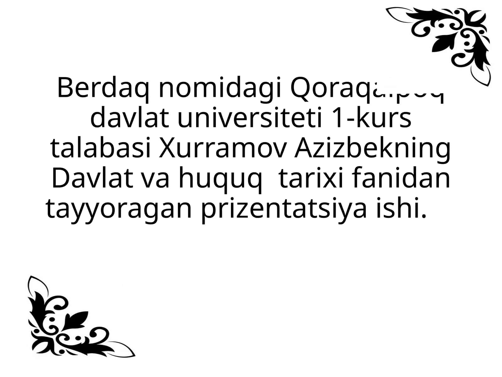 O‘rtaasrlardagi musulmon xalqi