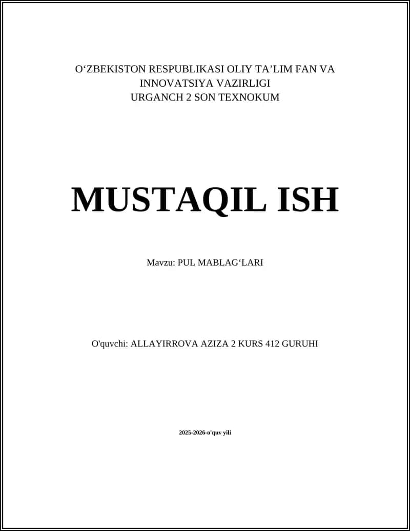 Pul mablagʻlari