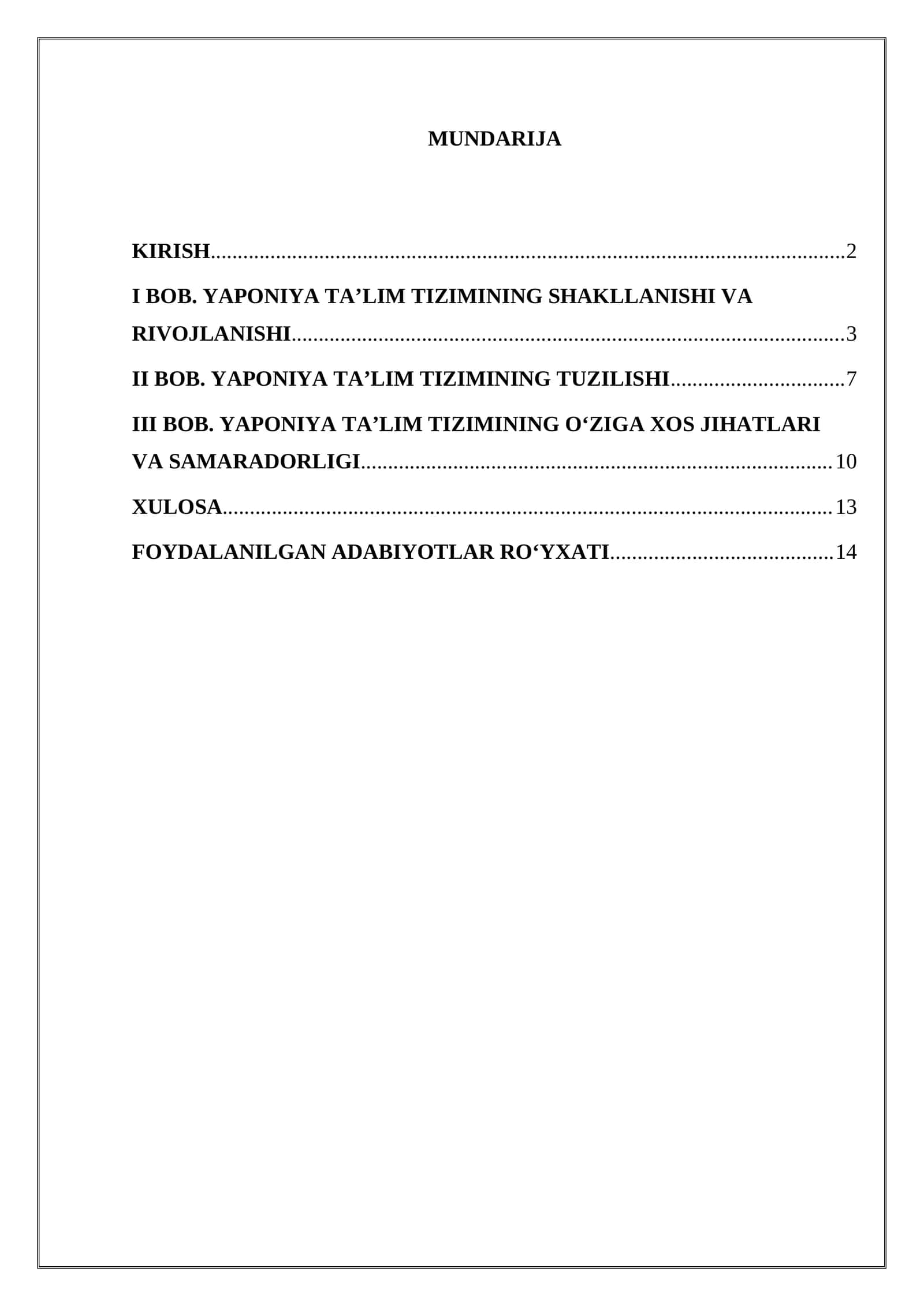 Yaponiya Ta’lim Tizimi