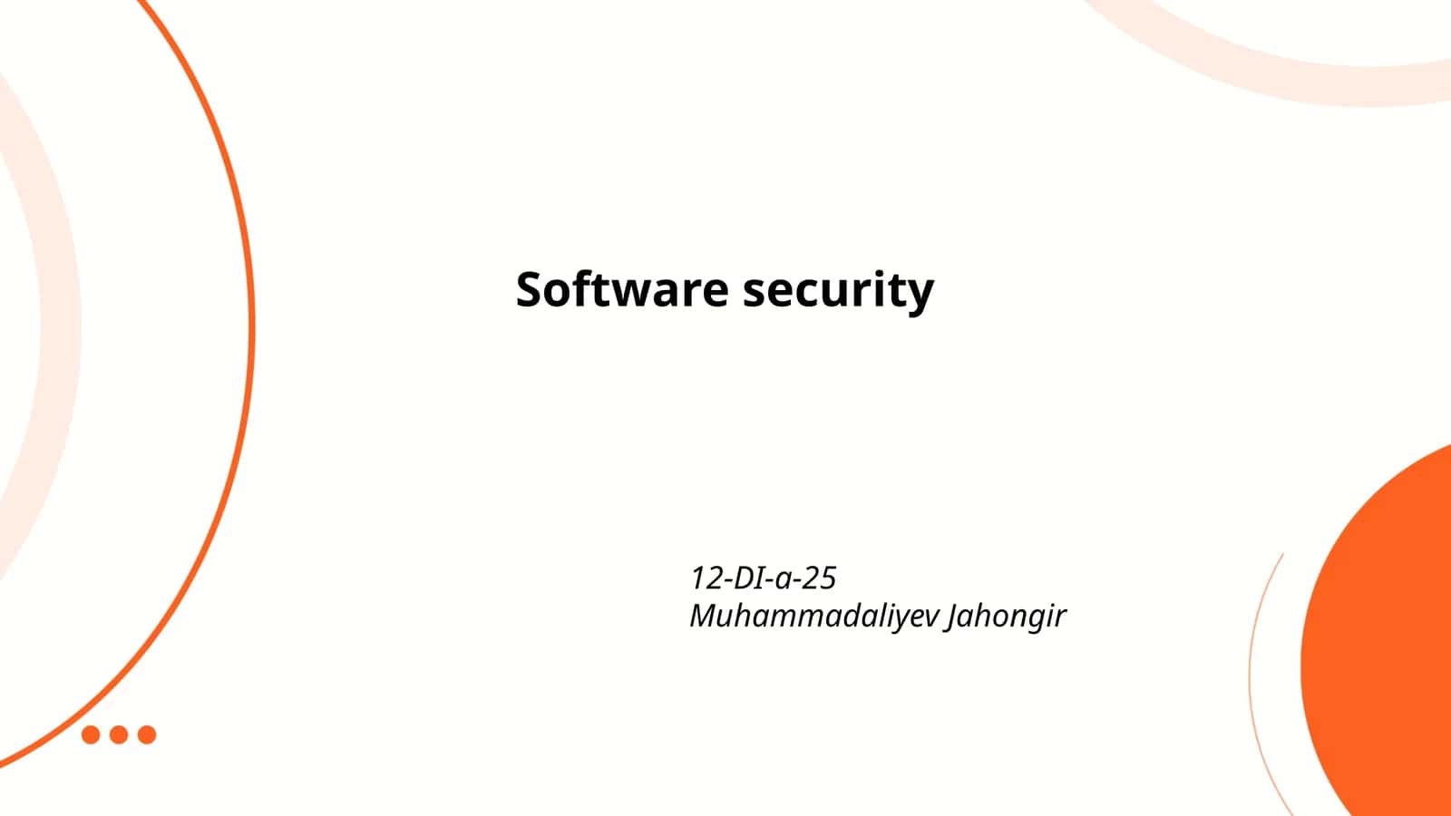 Software security