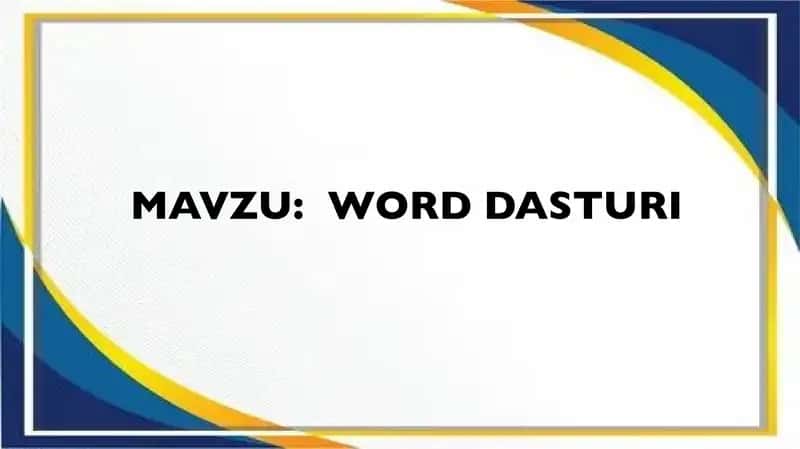 word dasturi