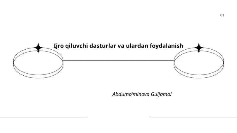Ijro qiluvchi dasturlar va ulardan foydalanish