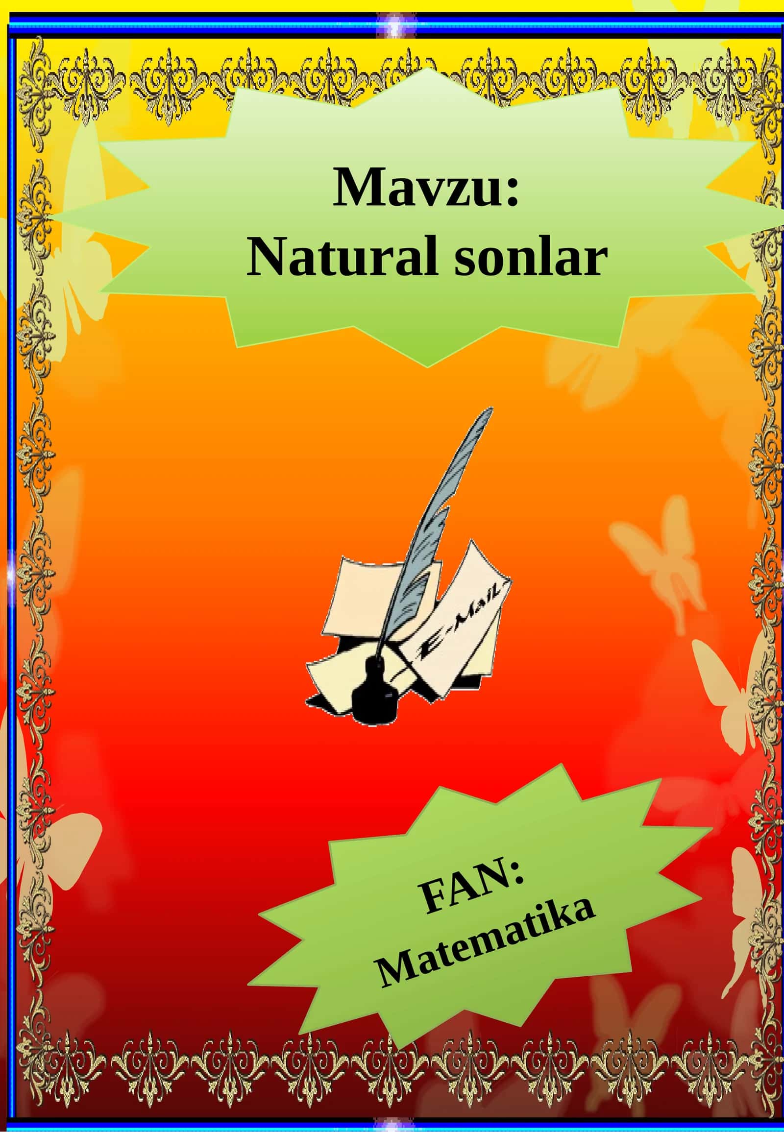 Naturalsonlar