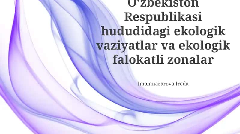 Oʻzbekiston Respublikasi hududidagi ekologik vaziyatlar va ekologik falokatli zonalar