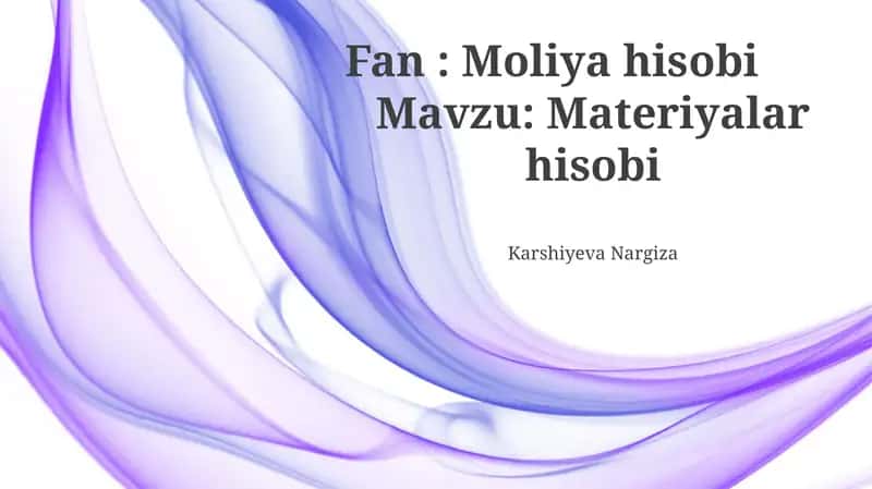 Materiallar hisobi