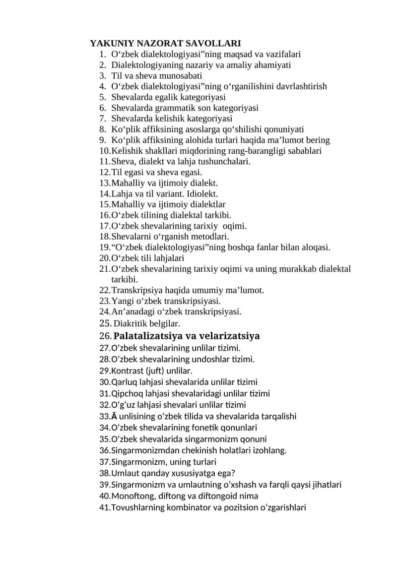 O‘zbek Dialektologiyasi