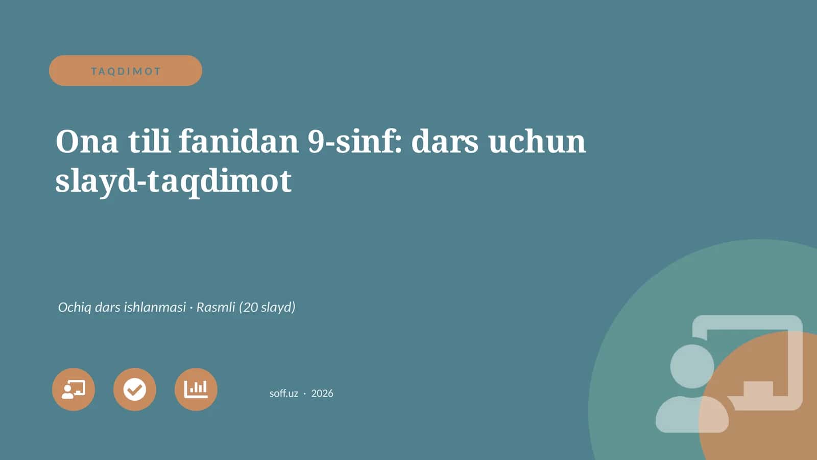 Ona tili fanidan 9-sinf: dars uchun slayd-taqdimot