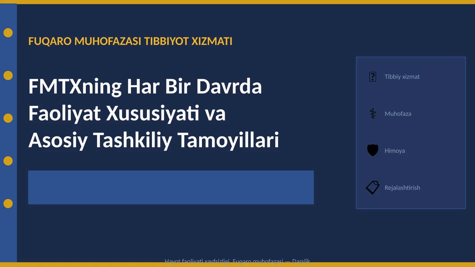 FMTXning Har Bir Davrda
Faoliyat Xususiyati va
Asosiy Tashkiliy Tamoyillari.