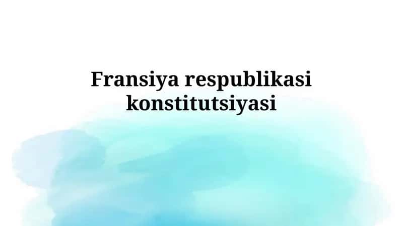 Fransiyarespublikasikonstitutsiyasi