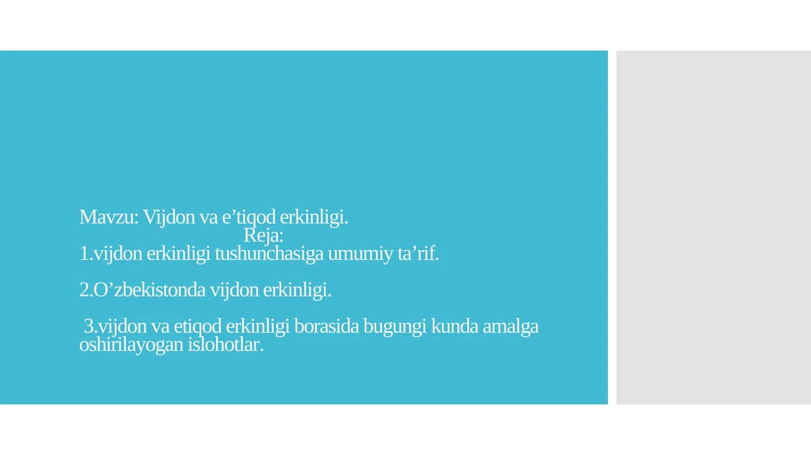 Vijdon va e’tiqod erkinligi