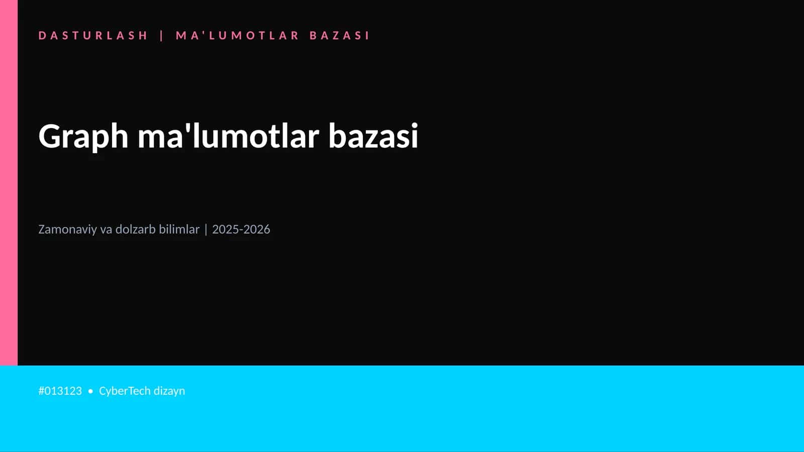 Graph ma'lumotlar bazasi