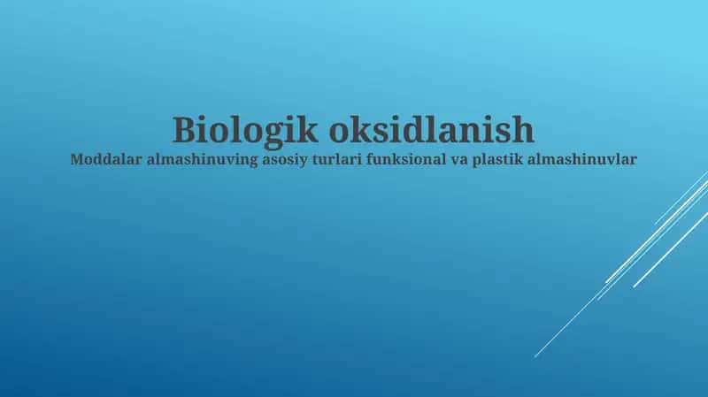 Biologik oksidlanish
