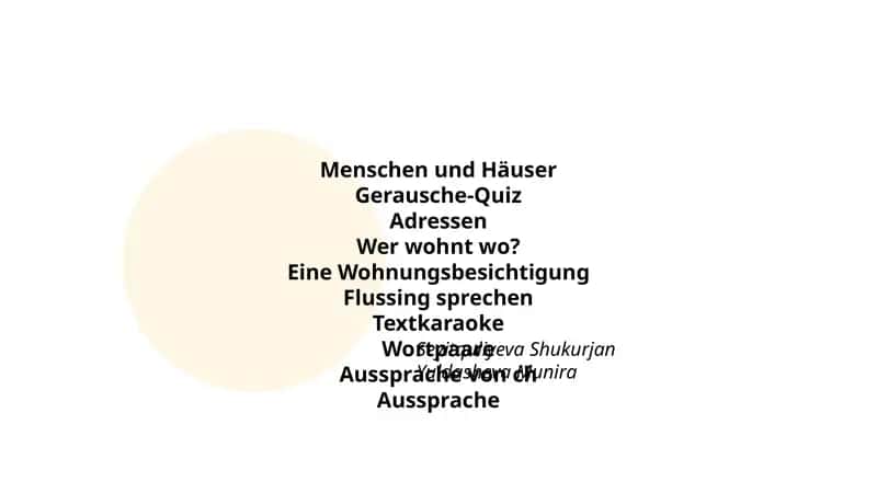 Menschen und Häuser