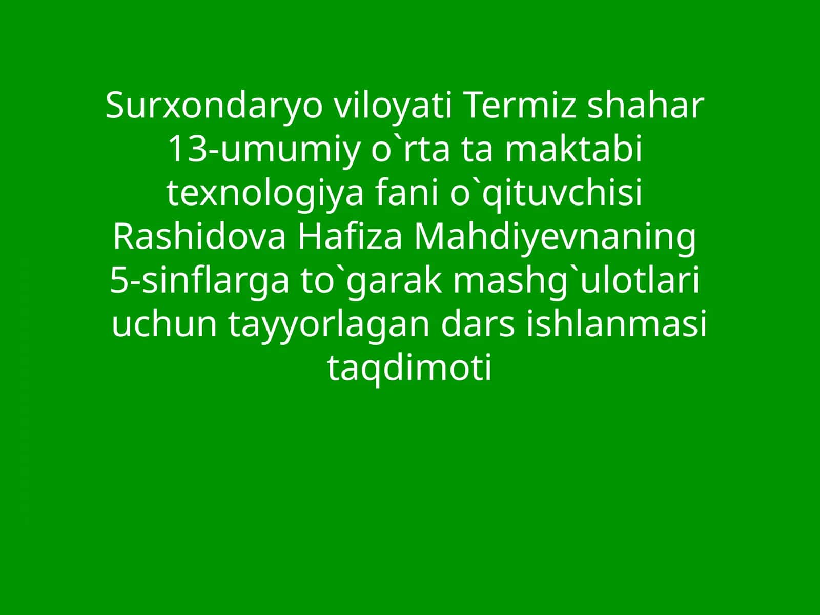 5-sinf Texnologiya fanidan Buterbrod va issiq ichimliklar tayyorlash. Nonushta uchun dasturxon tuzash dars ishlanma