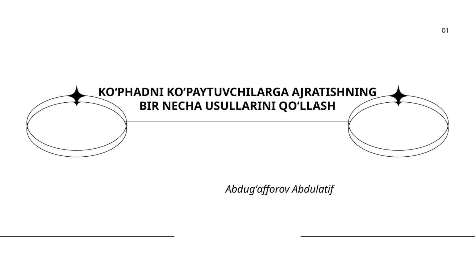 KO‘PHADNI KO‘PAYTUVCHILARGA AJRATISHNING BIR NECHA USULLARINI QO‘LLASH