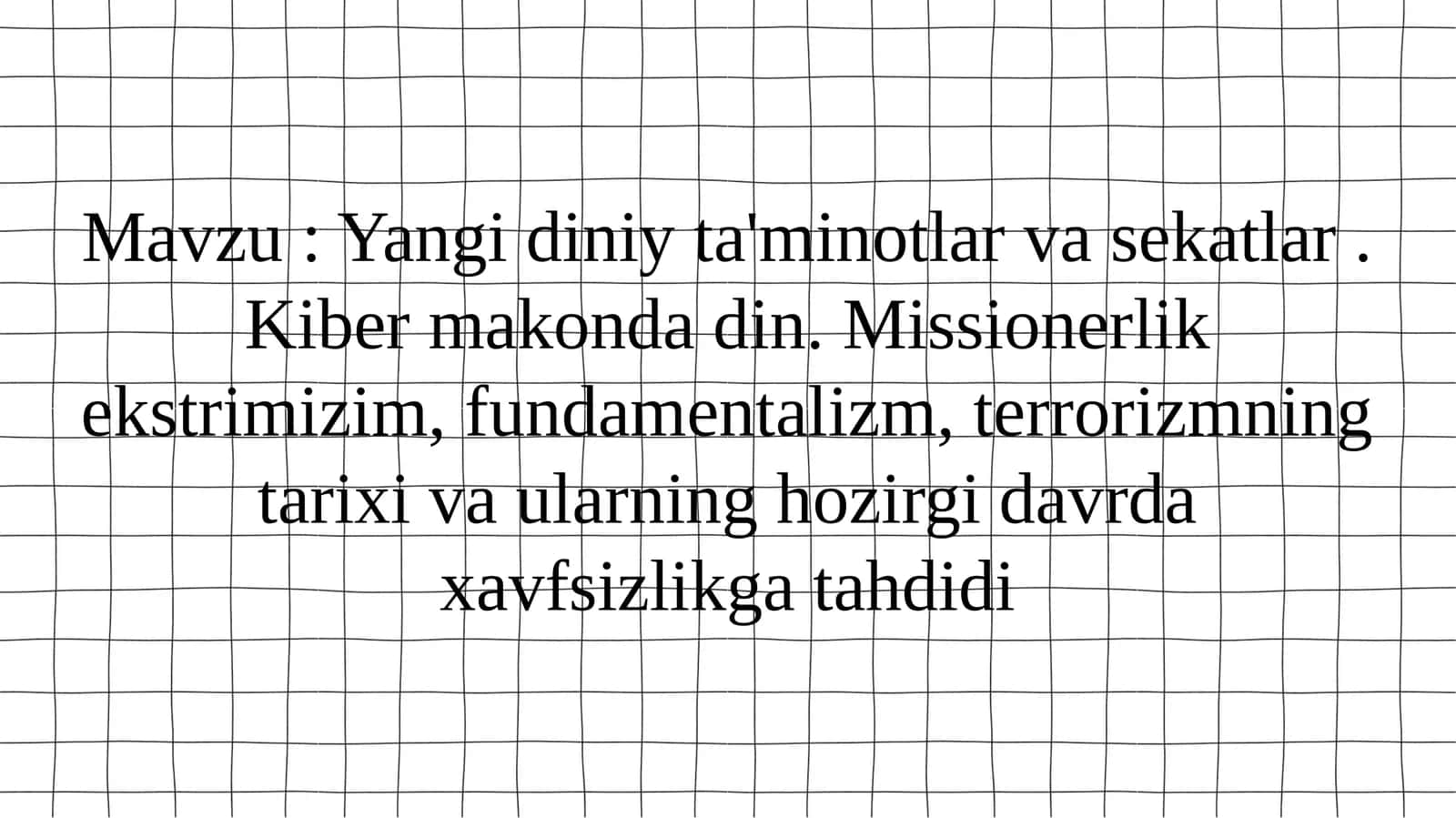 Yangi diniy ta'minotlar va sekatlar
