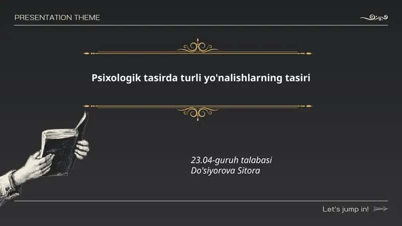 Xulq-atvor (behaviorizm) yo'nalishining psixologik tasiri