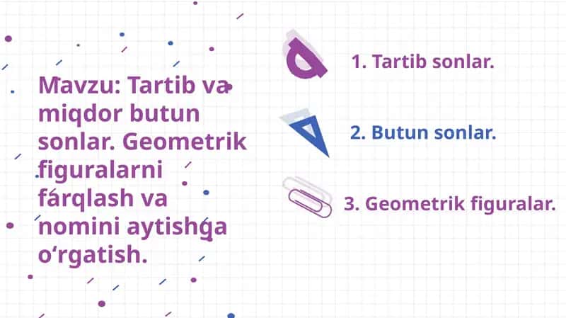 Tartib va miqdor butun sonlari