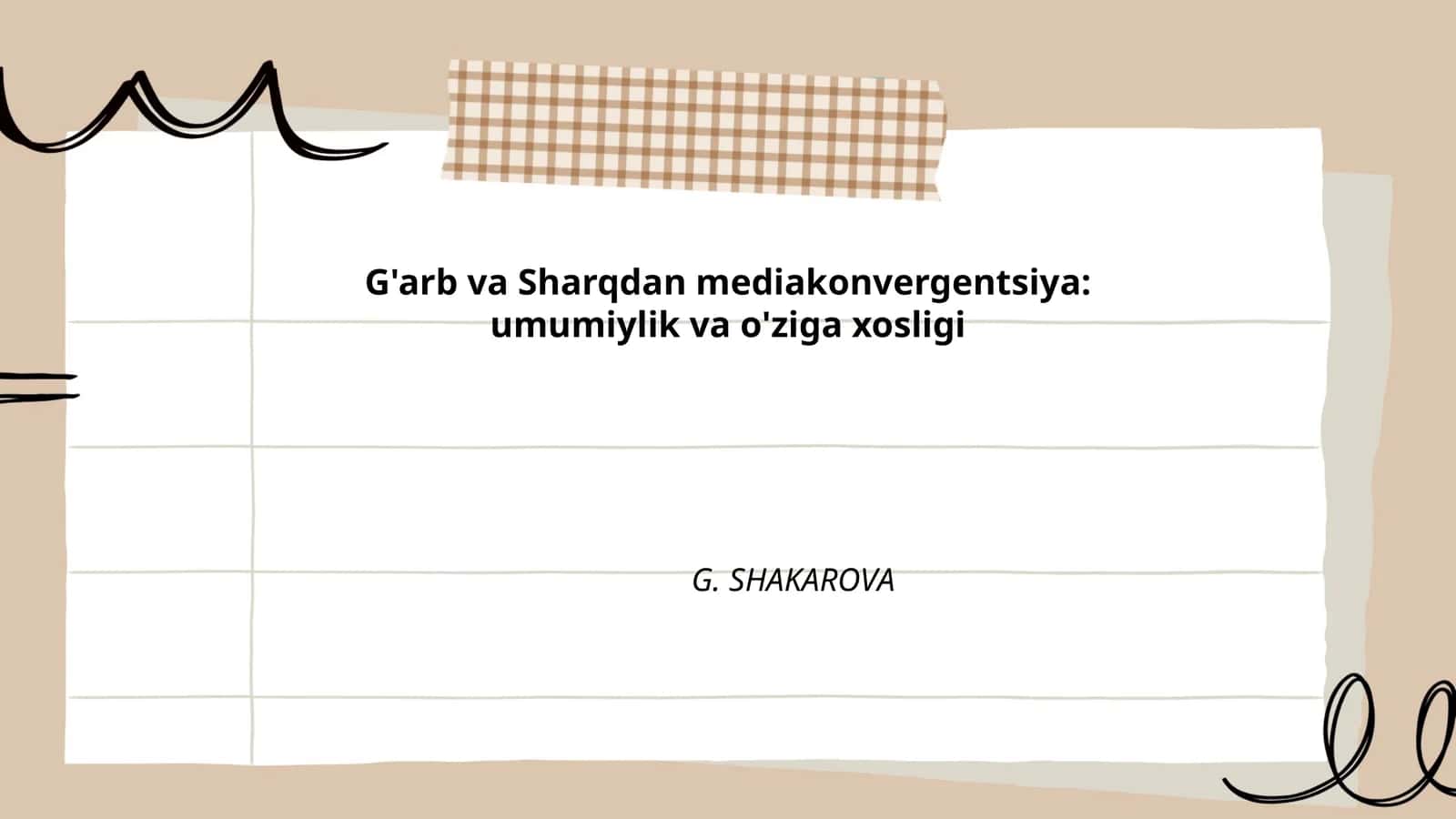 G'arb va Sharqdan mediakonvergentsiya: umumiylik va o'ziga xosligi