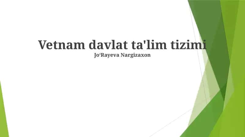 Vetnam davlat ta'lim tizimi